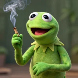kermit smoking cannabis,
