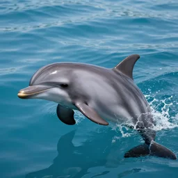 a dolphin with tiger stripes