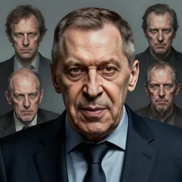 sergey lavrov, is gremlin ghoul, awe face, toothless horror macabre face, by donato giancola and greg rutkowski and wayne barlow and zdzisław beksinski, realistic face, digital art