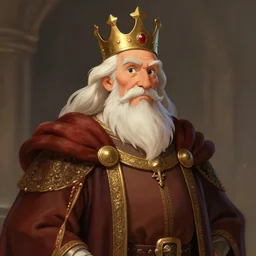 portrait of a medieval old king, artstation, cartoon, elegant, highly detailed, digital painting, concept art, smooth, sharp focus, illustration, art by don bluth, makoto shinkai, michel ocelot, jean giraud, tom whalen, atey ghailan, akihiko yoshida