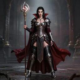 full body photo of a female vampire warrior