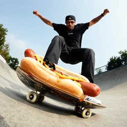 tony hawk riding a hot dog