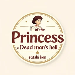 the picture book of the princess in dead man's hell, large and impressive title logo. by satoshi kon, ilya repin, lena aenami, shinji kimura