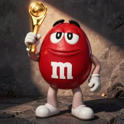 an M&M mascot disguised as Eminem