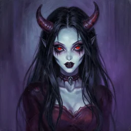 ghoul girl painted by Raymond Swanland