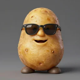a potato with sunglasses, Justin Gerard