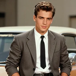 a very handsome young man, fashion model, 1 9 5 0 s,