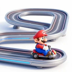 3 d octane render of a futuristic cyber punk mario kart track, videogame still, ultra detailed