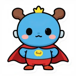 cute miss mascot crapustule crapustule seismitoad super hero sticker art, cronobreaker, beeple game icon