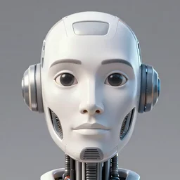 a still from chappie by ash thorpe - 3 d portrait of a futuristic machine face, intricate, elegant, highly detailed, 3 d digital, cg society, artstation, octane render, sharp focus, f 2. 8 depth of field, 8 k,
