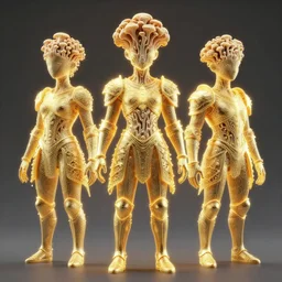 3 d portrait with hyperdimensional mycorrhizal fungal implants. beautiful intricately detailed alchemical retrowave golden armor. glowing bio luminescent outline, storm, pulse projections, plasma, creature, artwork by tooth wu and wlop and android jones and beetle and greg rutkowsk
