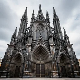 a heavy metal art style cathedral