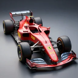 still of a retro futuristic ferrari formula 1 car inspired by f 1 2 0 2 1 concept and ferrari 6 4 3, blender, 8 k, artstation, highly detailed, intricate, octane 3 d,