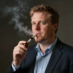 portrait of candidate mark mcgowan in his younger years australian labor party western australian perth wa labor leader mark mcgowan smokes cannabis with a bong, photo