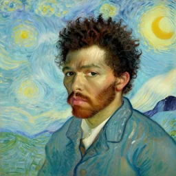 the weeknd by vincent van gogh, classical painting, digital painting, romantic, vivid color