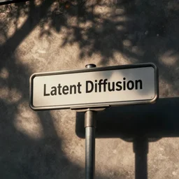 A street sign that reads 'Latent Diffusion'