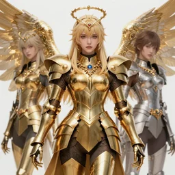 beautiful angel woman in golden armor with jewelry alex gray, android jones, necro, karol buck, ayami kojima, artgerm, yoshitaka amano, olivier ledroy, ruan jia, charlie bowater, tom bagshaw, shining light, golden mountain, concept art, fantasy art