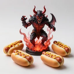 4 5 mm cookbook photography of a hotdog summoning a demon in hell, photography by tyler mitchell johfra bosschart