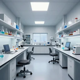 scientific laboratory interior in the style of escher!!!!!!