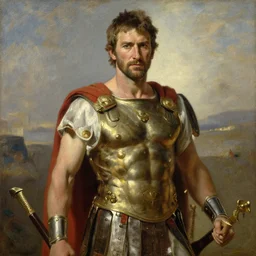 Gerard butler in Leonidas at Thermopylae by JacquesLouis Davis, oil on canvas