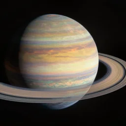 hyperrealistic iridescent hyperrealistic scenery of saturn William turner 8k