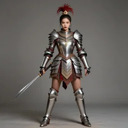 full body photo of a real - life very beautiful female harlequin warrior, 8 k, hdr, smooth, sharp focus, high resolution, award - winning photo