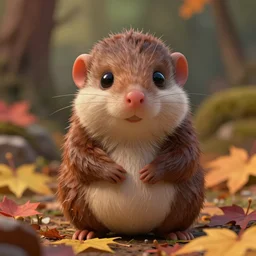 very beautiful portrait of an extremely cute and adorable mole, smooth, perfect face, fantasy, character design by mark ryden and pixar and hayao miyazaki, sharp focus, concept art, harvest fall vibrancy, intricate detail, cinematic lighting, hyperrealistic, 3 5 mm, diorama macro photography, 8 k, 4 k