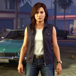 chun - li in the videogame grand theft auto v