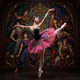 ballerina, hyper detailed, colorful palette, masterpiece, ornate dark, suehiro moaruo, katsuhiro otomo, shintaro kago, cgsociety, octane render, ambient light