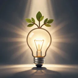 icon of a lightbulb with branches growing out of the top