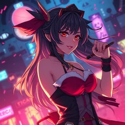 isekai bombshell stunning anime kunoichi, stylized, beautiful lineart, depth focus, rankings pixiv, artstation, chromatic aberration, soft lighting, srgb, 4 k artstation, hdr, cinematic. epic, somber lighting, atmospheric volumetric lighting perspective, colorful light terminator. by ilya kuvishinov