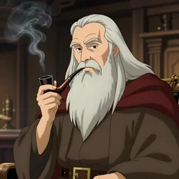 J.R.R. Tolkien smoking his pipe and looking scholarly as Gandalf, ambient lighting, 4k, anime key visual, lois van baarle, ilya kuvshinov, rossdraws, artstation