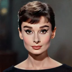 closeup portrait of audrey hepburn as holly golightly in the film breakfast at tiffany's ( 1 9 6 1 ), evening, highly detailed, ultrarealistic oil painting, vladimir volegov, artstation