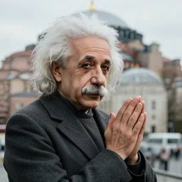 albert einstein praying in istanbul
