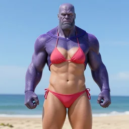 thanos wearing women's bikini