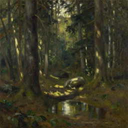 oil painting by anders zorn, wild forest, very very very very beautiful art, dramatic light, strong shadows, reflections