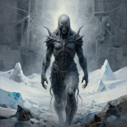 menacing presence trailblazer Antarctica glacial cult incomprehensible topology ambience, realistic fantasy, oil painting, extremely high detail, photorealistic, cinematic lighting, oil painting, intricate line drawings, 4k resolution