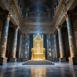 a photo of a majestic throneroom, at the dawn of time, glass paint, overglaze, ornament, time - lapse, photojournalism, wide angle, perspective, double - exposure, light, tones of black in background, ultra - hd, super - resolution, massive scale, perfectionism, soft lighting, ray tracing global illumination, translucidluminescence, crystalline,