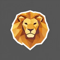 low poly lion logo