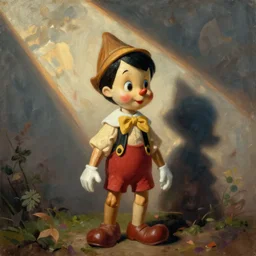 pinocchio, painting, gertrude abercrombie