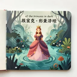 page 3 3 of the picture book of the princess in dark demoniac evil swamp, golden time, twilight tone, beautiful sky, by satoshi kon, ilya repin, lena aenami, shinji kimura