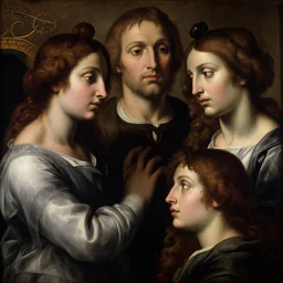 hunchback death pilgrimage, in the style of tom jung and titian, beautiful faces, dramatic, tragic, beautiful