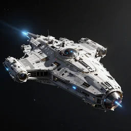 fractured space, star citizen, caldari eve-online, volumetric lighting, large spaceship in space, starship, cinematic establishing shot