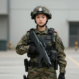 super female military cop