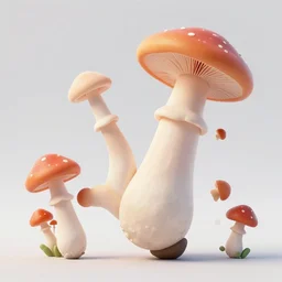 anamorphic mushrooms dancing and having fun