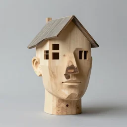 House shaped as a human head by Lee Madgwick