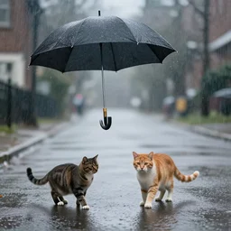 literally raining cats and dogs