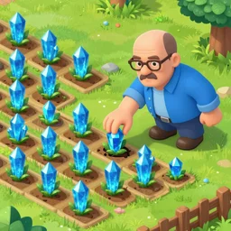 walter white planting blue crystal crops in hay day mobile farming game by supercell
