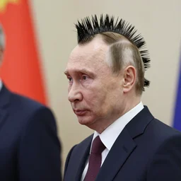 putin with a mohawk