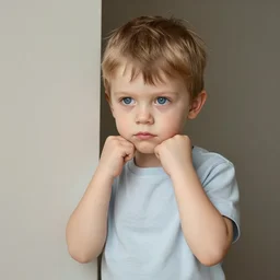 beaten by life, a young boy, cornered like an animal, stands in with his fists waiting for a nap, with blue eyes and rage in his eyes, by vivienne westwood, by jean paul gaultier, sad motif, dramatic, soft colors, poster, cartoon, linework 8 k